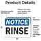 Signmission Rinse, 5 in W x Rectangle, Vinyl Decal OS-2PACK-NS-D-35-L-18109 - alternate 5